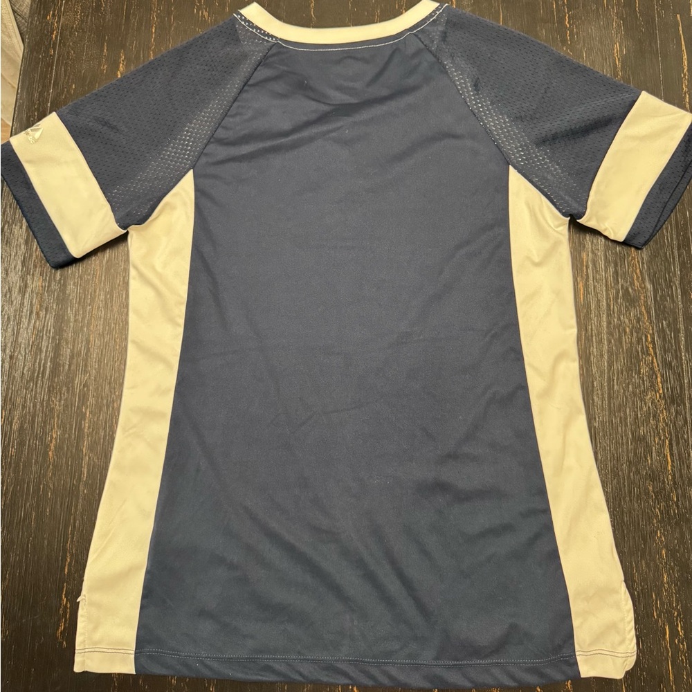 Los Angeles Rams Majestic Navy and White Lace-Up Athletic Jersey Top - Picture 5 of 5